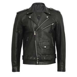 Brando Mens Genuine Leather Biker Jacket Cowhide