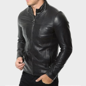Mens Café Racer Black Leather Jackets