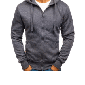 Solid Color Casual Zipper Hoodie For Men