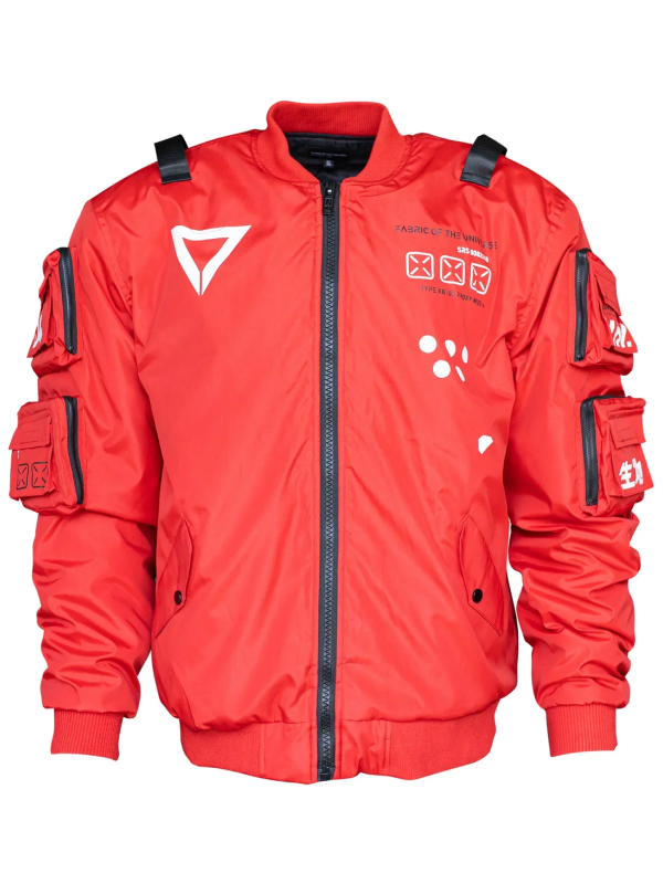 Fabric of the Universe XB-03 Red Bomber Jacket