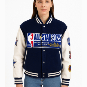 NBA All Star 2025 GSW Wool Varsity Jacket