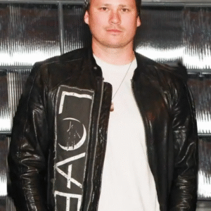 Tom Delonge Angels and Airwaves Black Leather Jacket